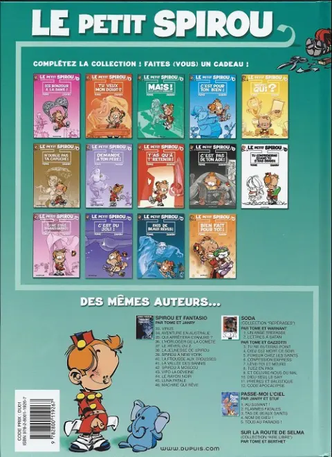 Verso de l'album Le Petit Spirou Tome 3 Mais ! qu'est-ce que tu fabriques ?