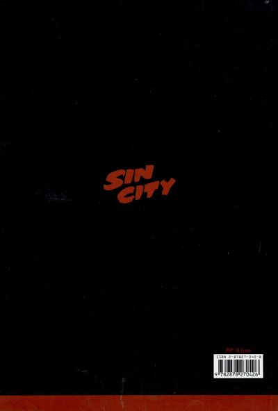 Verso de l'album Sin City Tome 2 J'ai tué pour elle