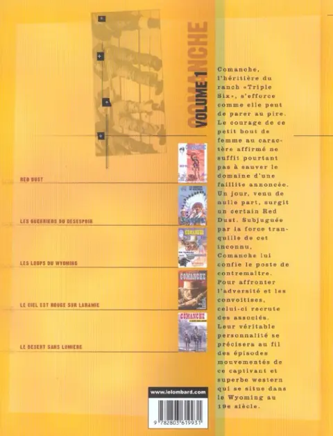 Verso de l'album Comanche Volume 1