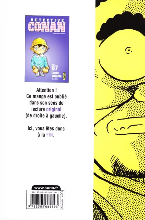 Verso de l'album Détective Conan Tome 87