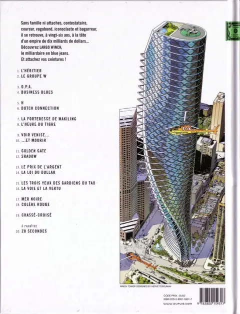 Verso de l'album Largo Winch Tome 19 Chassé-Croisé