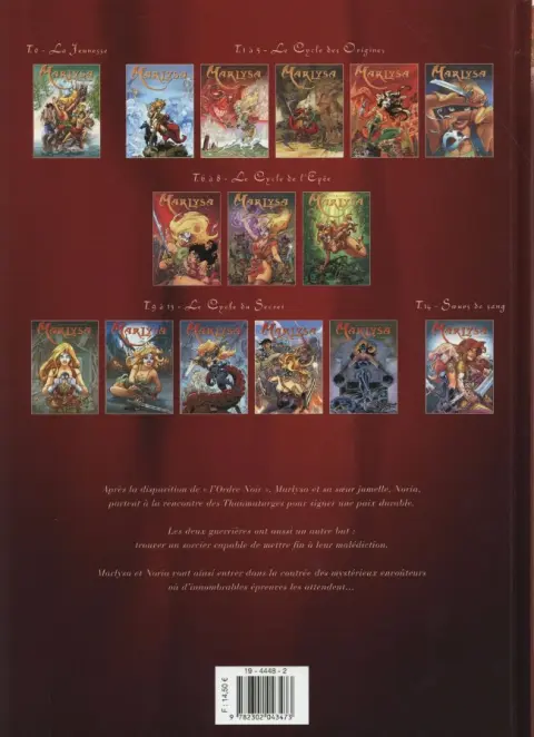 Verso de l'album Marlysa Tome 14 Sœurs de sang