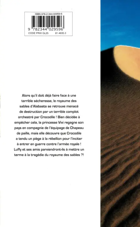 Verso de l'album One Piece Épisode d'Alabasta : Les pirates et la princesse du désert