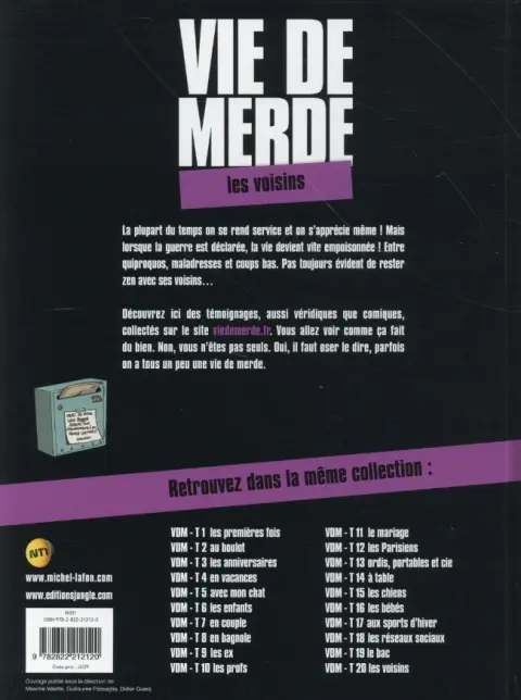 Verso de l'album Vie de merde Tome 20 Les voisins