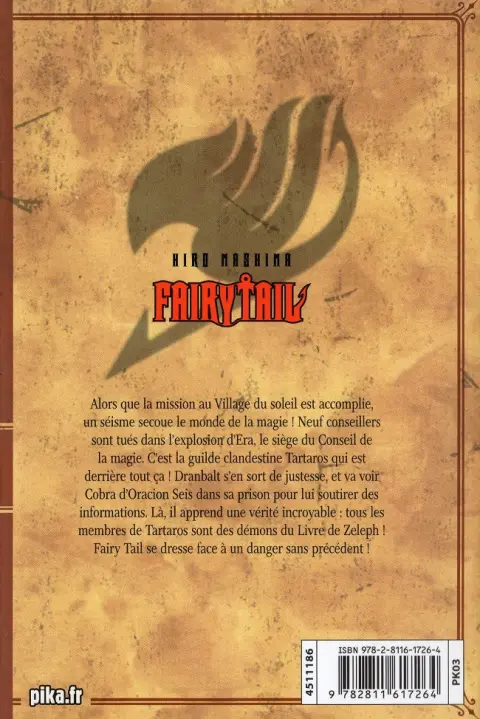 Verso de l'album Fairy Tail 42