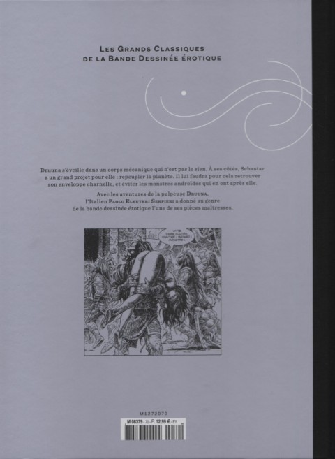 Verso de l'album Les Grands Classiques de la Bande Dessinée Érotique - La Collection Tome 70 Druuna - Tome 8 Clone