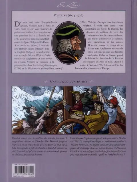 Verso de l'album Candide ou l'optimisme Intégrale