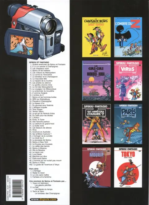 Verso de l'album Spirou et Fantasio Tome 12 Le nid des Marsupilamis