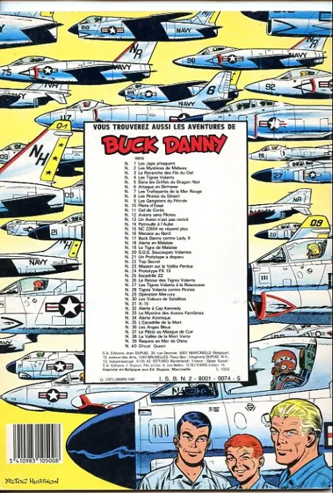 Verso de l'album Buck Danny Tome 37 Le pilote au masque de cuir