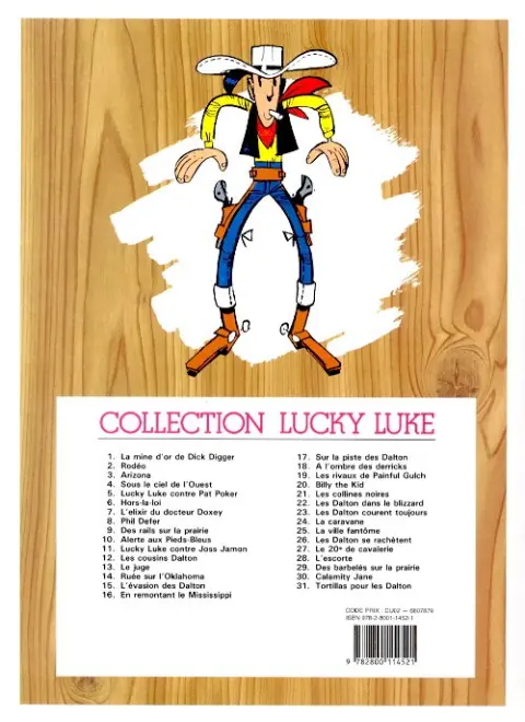 Verso de l'album Lucky Luke Tome 12 Les cousins Dalton