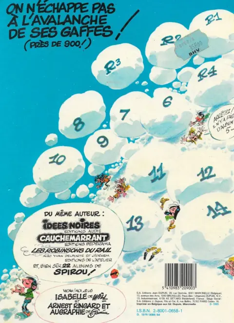 Verso de l'album Gaston Tome 13 lagaffe merite des baffes