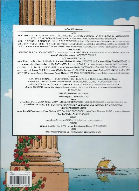 Verso de l'album Alix Tome 17 L'empereur de chine