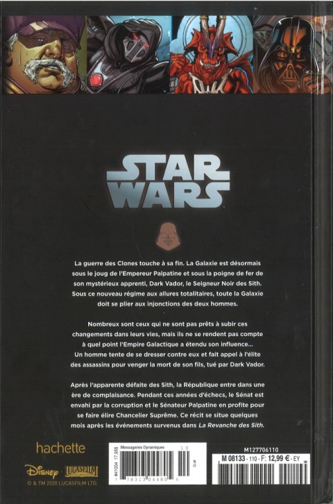 Verso de l'album Star Wars - Légendes - La Collection Tome 110 Le Côté Obscur - XIV. Dark Vador - Le 9e assassin