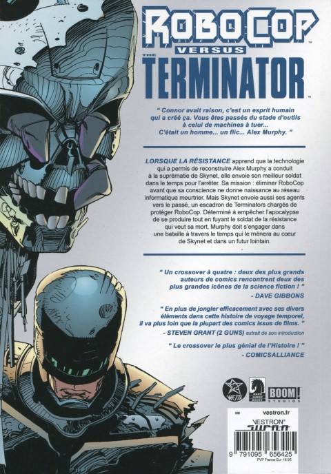 Verso de l'album RoboCop versus The Terminator
