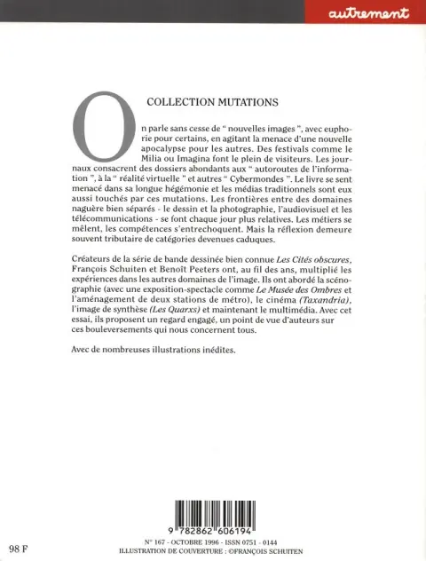 Verso de l'album L'aventure des images De la bande dessinée au mulitmédia