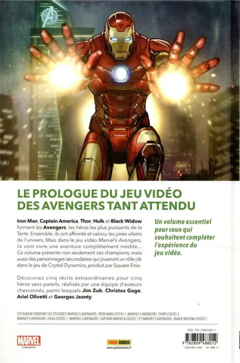 Verso de l'album Avengers : En route pour l'A-Day
