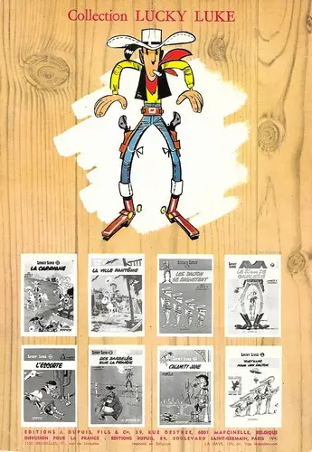 Verso de l'album Lucky Luke Tome 4 Sous le ciel de l'Ouest
