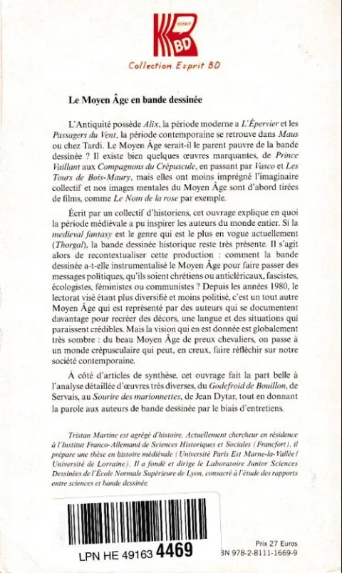 Verso de l'album Le Moyen Âge en Bande Dessinée