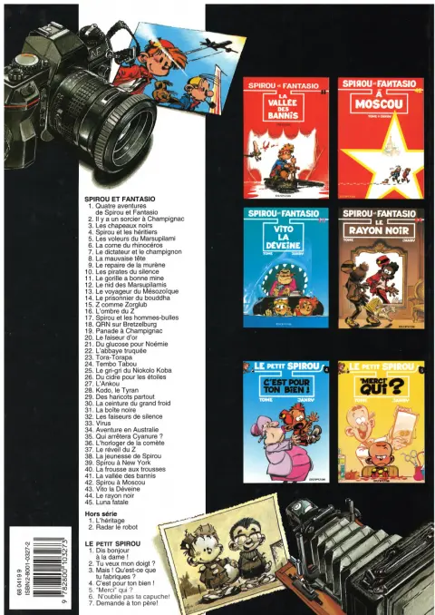 Verso de l'album Spirou et Fantasio Tome 23 Tora torapa