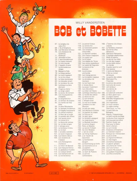 Verso de l'album Bob et Bobette Tome 153 Le prince-dragon