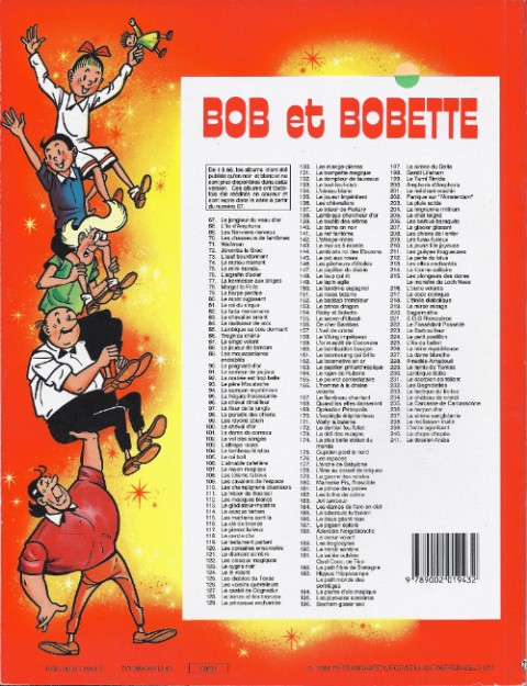 Verso de l'album Bob et Bobette Tome 222 Le possédant possédé