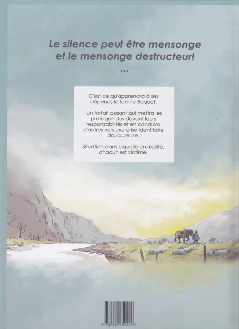 Verso de l'album Ainsi font les rivières Tome 1 Le silence
