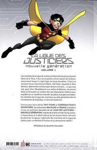 Verso de l'album La ligue des justiciers - nouvelle génération Volume 1
