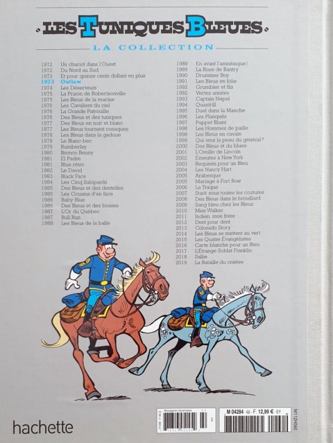 Verso de l'album Les Tuniques Bleues La Collection - Hachette, 2e série Tome 60 Outlaw