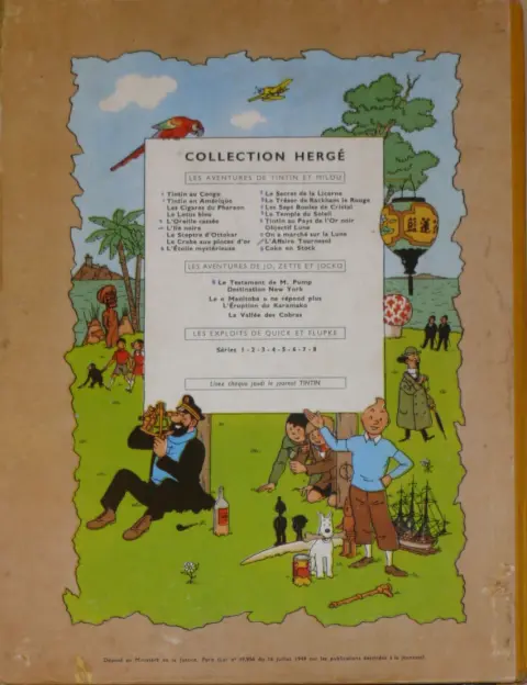 Verso de l'album Tintin Tome 19 Coke en stock