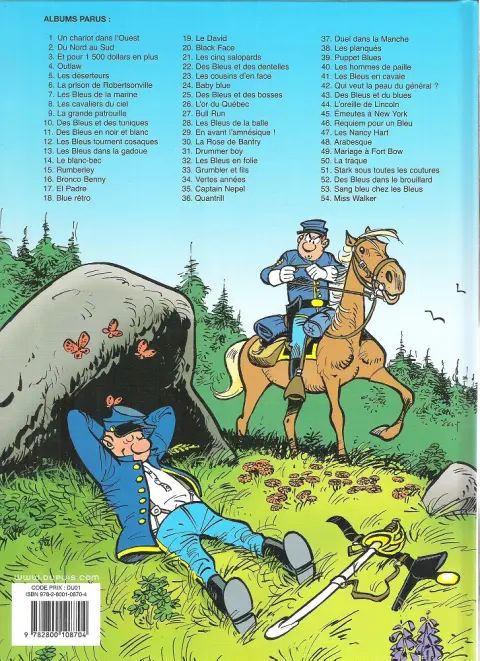 Verso de l'album Les Tuniques Bleues Tome 13 Les bleus dans la gadoue