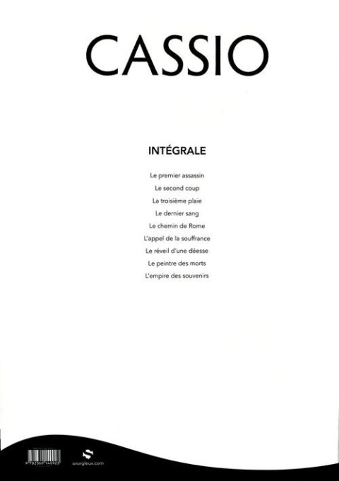 Verso de l'album Cassio Intégrale