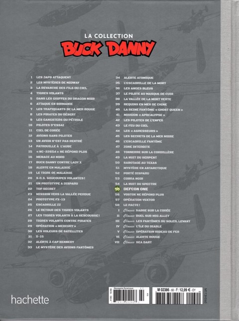 Verso de l'album Buck Danny La collection Tome 55 Defcon One