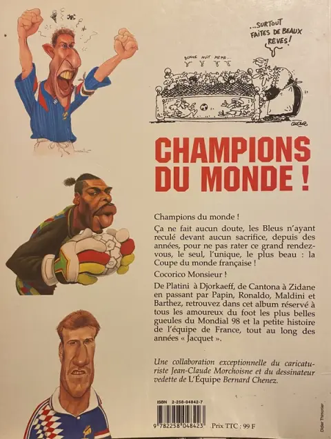 Verso de l'album Champions du Monde !