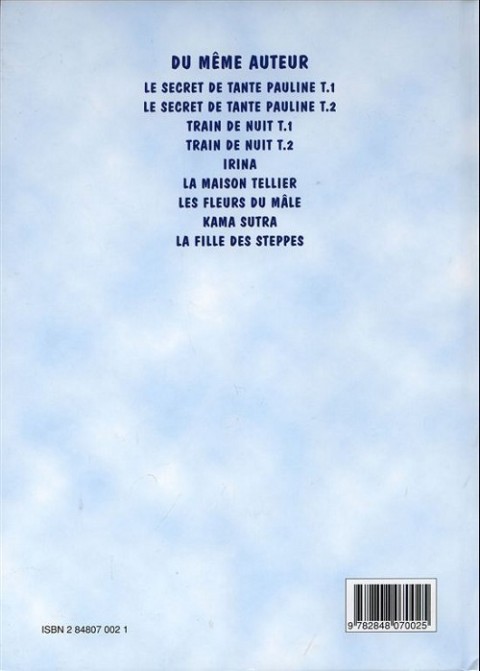 Verso de l'album La Compagne du tigre