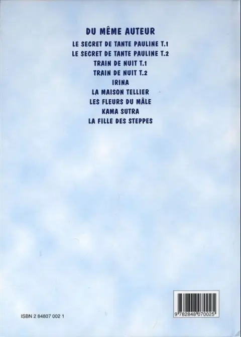 Verso de l'album La Compagne du tigre