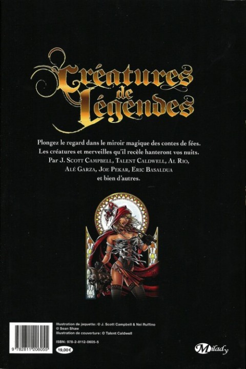Verso de l'album Créatures de légendes Créatures de légendes - artbook