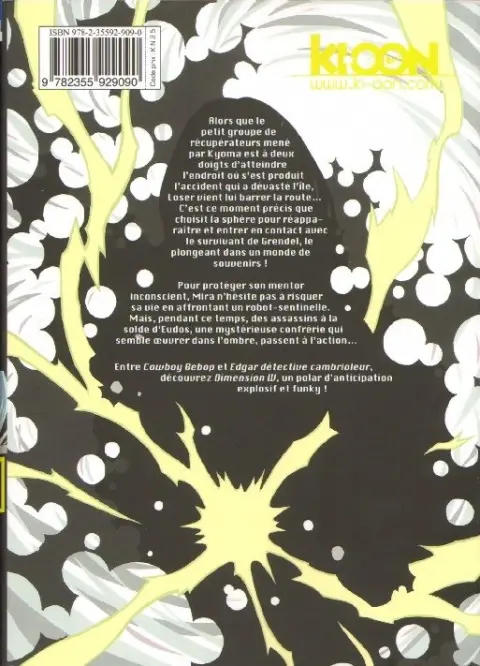 Verso de l'album Dimension W Tome 8