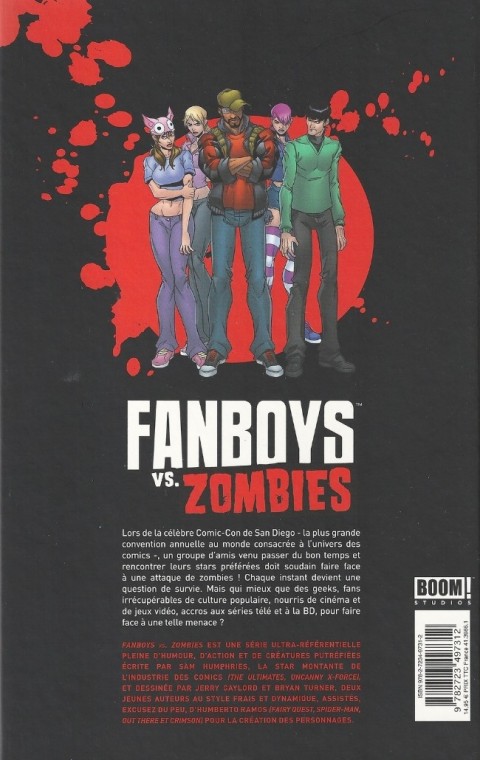 Verso de l'album Fanboys vs. Zombies Tome 2 Un appétit monstre