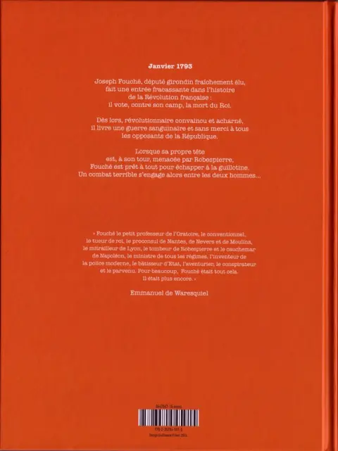 Verso de l'album Fouché Tome 1 Le révolutionnaire