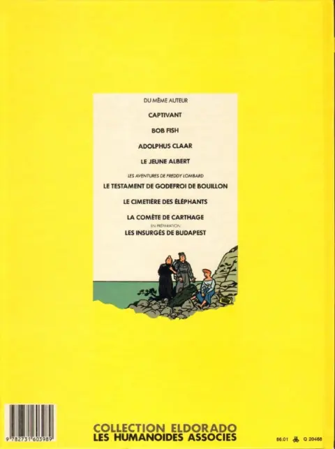 Verso de l'album Freddy Lombard Tome 3 La comète de Carthage