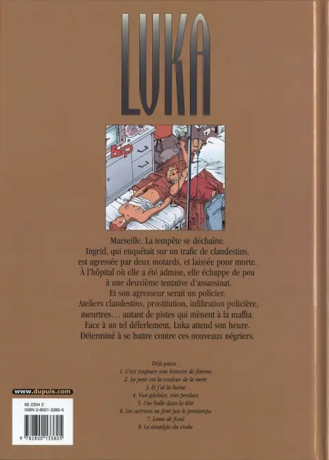 Verso de l'album Luka Tome 8 La stratégie du crabe