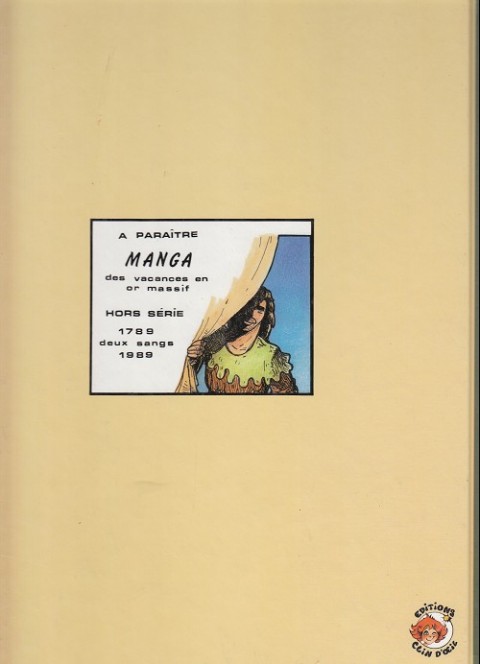 Verso de l'album Manga et la rivière magique