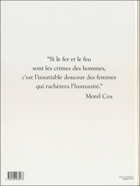 Verso de l'album Mémoires avec dames par Morel Cox