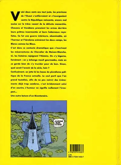 Verso de l'album Les Mésaventures du Chevalier de Maison-Blanche Tome 4 Sacs d'embrouilles