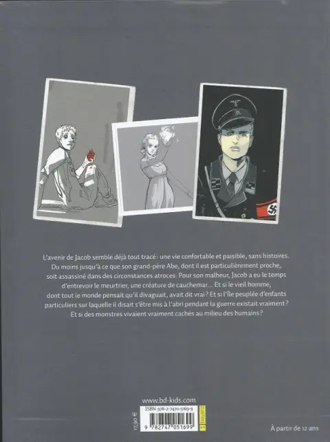 Verso de l'album Miss Peregrine et les enfants particuliers Tome 1