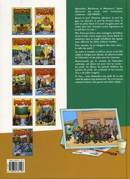 Verso de l'album Les Profs Tome 9 Rythme scolaire