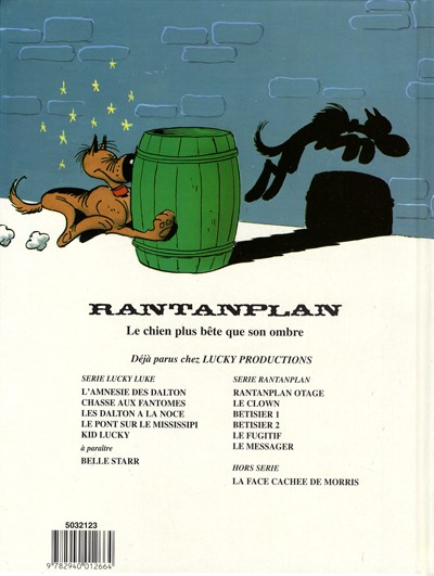 Verso de l'album Rantanplan Tome 9 Le messager