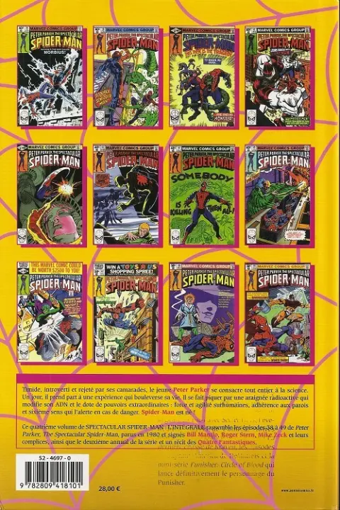 Verso de l'album Spectacular Spider-Man Tome 4 1980