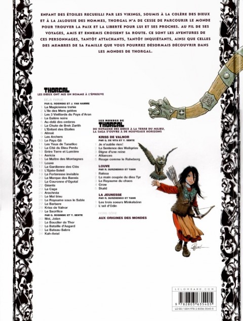 Verso de l'album Les mondes de Thorgal - Louve Tome 5 Skald