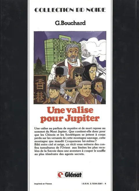 Verso de l'album Une valise pour Jupiter